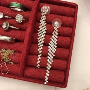 Long dangling earrings